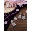 Generic Women's Brass Silver Plated Pendant Set (Pink)