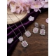 Generic Women's Brass Silver Plated Pendant Set (Pink)
