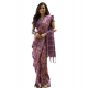 Generic Women's Faux_Tussar_Silk Abstract_Print Saree With Unstitched Blouse 5.5Mtr (Purple)