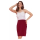 Generic Women's Polyester Lycra Color Blocking Shoulder Straps Dress (White - Maroon) Generic Women's Polyester Lycra Color Blocking Shoulder Straps Dress (White - Maroon)