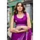 Generic Women's Faux Shimmer Floral Embroidery Ready to wear Saree With Unstitched Blouse 5.5Mtr (Purple) Generic Women's Faux Shimmer Floral Embroidery Ready to wear Saree With Unstitched Blouse 5.5Mtr (Purple)