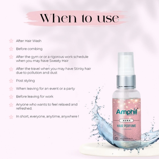 Generic Amphil beauty Aura Unisex Hair perfume 60 ml | Alcohol Free | Water Based | Paraben Free Generic Amphil beauty Aura Unisex Hair perfume 60 ml | Alcohol Free | Water Based | Paraben Free