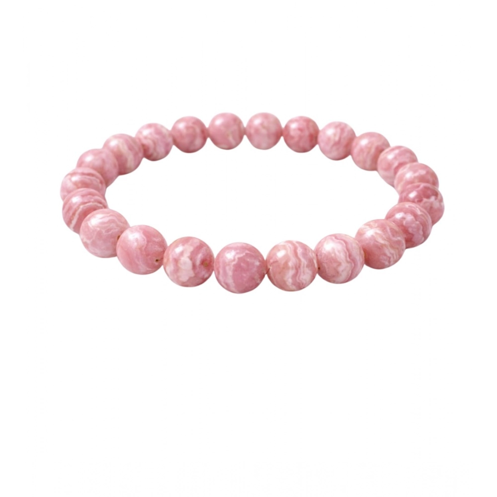 Generic Natural Crystal 8mm Rhodochrosite Bracelet (Pink) Generic Natural Crystal 8mm Rhodochrosite Bracelet (Pink)