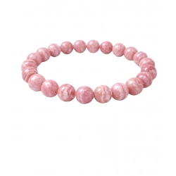 Generic Natural Crystal 8mm Rhodochrosite Bracelet (Pink)