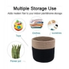 Generic Cotton Flower Pot With Out Lid (Beige-Black) Generic Cotton Flower Pot With Out Lid (Beige-Black)