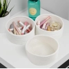 Generic Cotton 8x3 Inch Round 3 Set Bedside Organizer With Out Lid (White) Generic Cotton 8x3 Inch Round 3 Set Bedside Organizer With Out Lid (White)