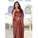 Generic Women's Cotton Silk Printed Saree With Unstitched Blouse 5.5Mtr (Maroon)