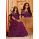 Generic Women's Printed Brasso Saree With Unstitched Blouse (Magenta, 5-6 Mtrs)