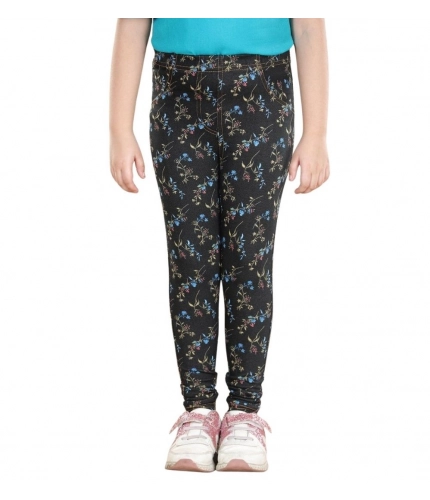 Generic Girl's Cotton Lycra Floral Elasticated Jeggings (Multicolor) Generic Girl's Cotton Lycra Floral Elasticated Jeggings (Multicolor)