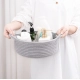 Generic Cotton 8x3 Inch Round Bedside Organizer With Out Lid (Gray) Generic Cotton 8x3 Inch Round Bedside Organizer With Out Lid (Gray)