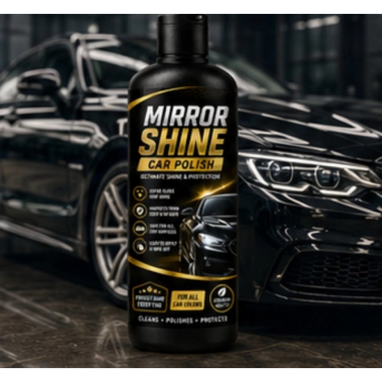 Generic Pack of 2 Mirror Shine Car Polish Liquid Flip Top Cap Bottles 100 ML