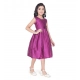 Generic Girl's Taffeta Silk Soild Sleeve Less Round Neck Dress (Purple) Generic Girl's Taffeta Silk Soild Sleeve Less Round Neck Dress (Purple)