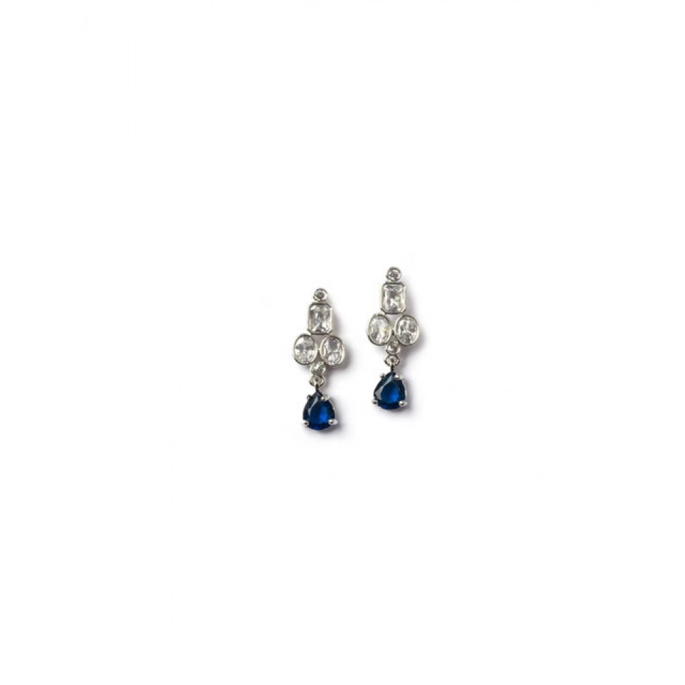 Generic Women's Brass Silver Plated Necklace set (Blue) Generic Women's Brass Silver Plated Necklace set (Blue)