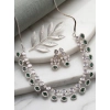 Generic Women's Brass Silver Plated Necklace set (Green) Generic Women's Brass Silver Plated Necklace set (Green)