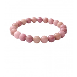 Generic Natural Crystal 8mm Rhodonite Bracelet (Light Purple)
