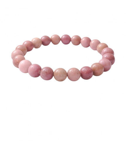 Generic Natural Crystal 8mm Rhodonite Bracelet (Light Purple)