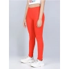 Generic Girl's Cotton Lycra Solid Elasticated Jeggings (Orange) Generic Girl's Cotton Lycra Solid Elasticated Jeggings (Orange)