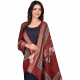 Generic Women's chanderi silk  Printed Dupatta (Maroon, Length: 2 Mtr)
