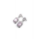 Generic Women's Brass Silver Plated Drop Earrings (Pink) Generic Women's Brass Silver Plated Drop Earrings (Pink)