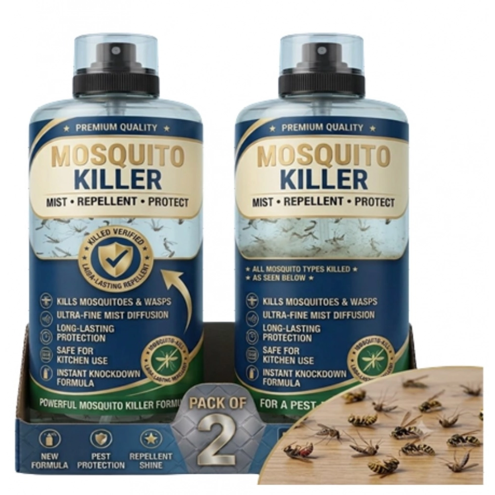 Generic Pack of 2 Mosquito Killer Liquid Spray Bottles 100 ML