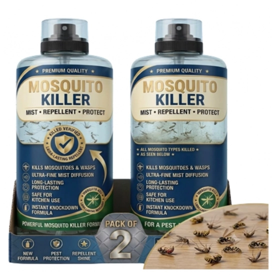 Generic Pack of 2 Mosquito Killer Liquid Spray Bottles 100 ML