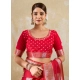 Generic Women's Silk Blend Printed Saree With Unstitched Blouse 5.5Mtr (Red) Generic Women's Silk Blend Printed Saree With Unstitched Blouse 5.5Mtr (Red)