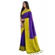 Generic Women's Silk Blend Printed Saree With Unstitched Blouse 5.5Mtr (Purple-Green) Generic Women's Silk Blend Printed Saree With Unstitched Blouse 5.5Mtr (Purple-Green)