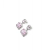 Generic Women's Brass Silver Plated Drop Earrings (Pink) Generic Women's Brass Silver Plated Drop Earrings (Pink)
