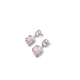 Generic Women's Brass Silver Plated Drop Earrings (Pink) Generic Women's Brass Silver Plated Drop Earrings (Pink)