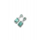Generic Women's Brass Silver Plated Drop Earrings (Green) Generic Women's Brass Silver Plated Drop Earrings (Green)