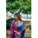 Generic Women's Katan_Silk Zari_Weaving Saree With Unstitched Blouse 5.5Mtr (Blue)