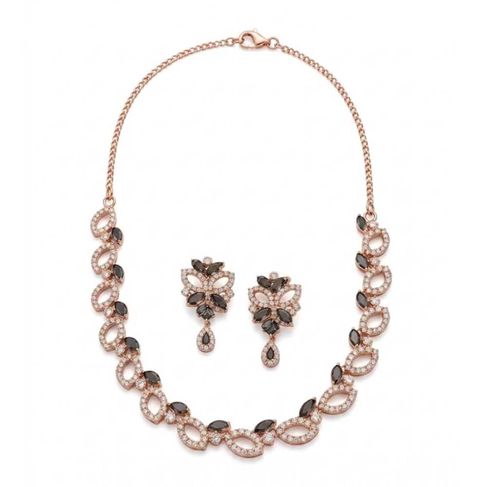 Generic Women's Brass Silver Plated Necklace set (Silver) Generic Women's Brass Silver Plated Necklace set (Silver)