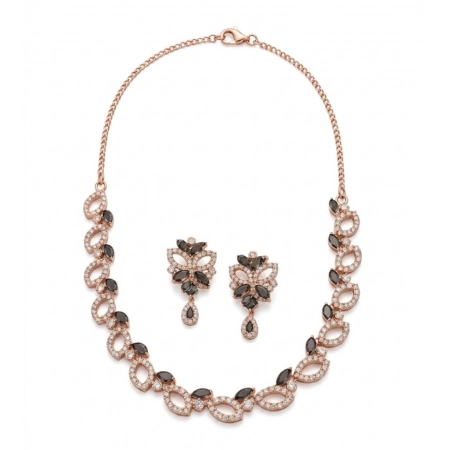 Generic Women's Brass Silver Plated Necklace set (Silver) Generic Women's Brass Silver Plated Necklace set (Silver)