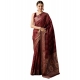 Generic Women's Soft Silk Jacquard Saree With Unstitched Blouse 5.5Mtr (Maroon)