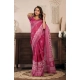 Generic Women's Faux Linen Floral Print Ready to wear Saree With Unstitched Blouse 5.5Mtr (Pink) Generic Women's Faux Linen Floral Print Ready to wear Saree With Unstitched Blouse 5.5Mtr (Pink)