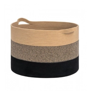 Generic Cotton Pack Of_1 Mix 16x14 Inch Storage Basket For Clothes With Out Lid (Multicolor)