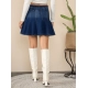 Generic Women's Denim Washed Buttoned Skirt (Blue) Generic Women's Denim Washed Buttoned Skirt (Blue)
