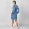 Generic Women's Denim Washed Long Sleeves Jacket (Blue)