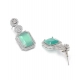 Generic Women's Brass Silver Plated Drop Earrings (Turquoise) Generic Women's Brass Silver Plated Drop Earrings (Turquoise)
