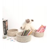 Generic Cotton 8x3 Inch Kidi Round 3 Set Bedside Organizer With Out Lid (Kidi)