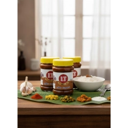 Generic Pack of_3 300GM LT Garlic Pickle Traditional Digestive Side Dish (Red)