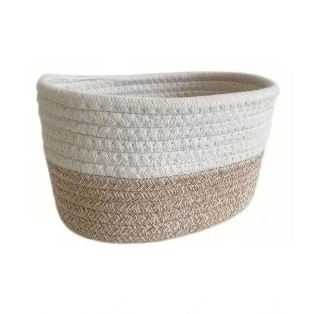 Generic Cotton Pack Of_1 Bathroom Storage Basket For Clothes (White) Generic Cotton Pack Of_1 Bathroom Storage Basket For Clothes (White)