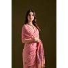 Generic Women's Blended_Cotton Floral Saree With Unstitched Blouse 5.5Mtr (Pink)