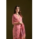 Generic Women's Blended_Cotton Floral Saree With Unstitched Blouse 5.5Mtr (Pink)
