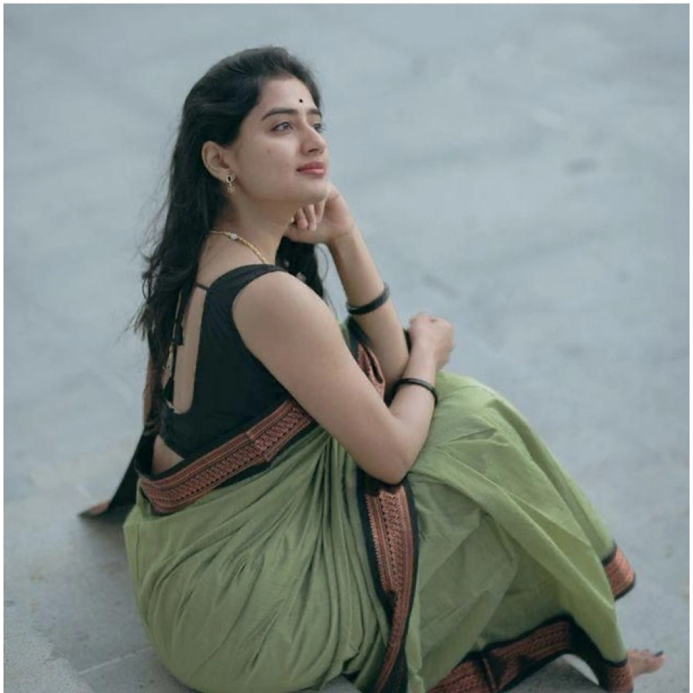 Generic Women's Soft Litchi Silk Jacquard Work Saree With Unstitched Blouse 5.5Mtr (Light Green)