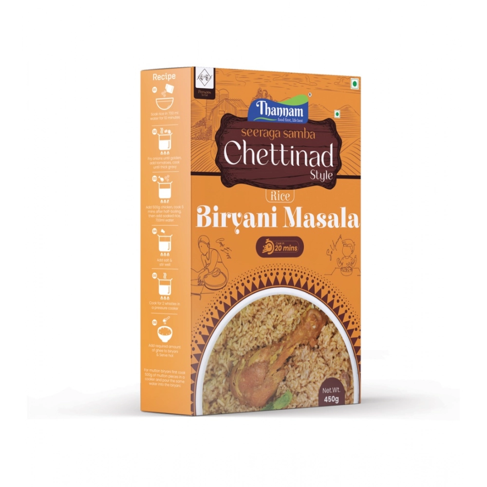 Generic Thannam Chettinadu Biryani Masala Powder With Rice (450GM) Generic Thannam Chettinadu Biryani Masala Powder With Rice (450GM)