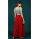 Generic Women's Georgette Solid Mid-Rise Wide Leg Flared Palazzo Pants with Elastic Waist (Red) Generic Women's Georgette Solid Mid-Rise Wide Leg Flared Palazzo Pants with Elastic Waist (Red)