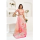 Generic Women's Linen Cotton Printed Ready To Wear Saree With Unstitched Blouse 5.5 Mtr (Light_Peach)