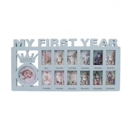 Generic Acrylic Newborn Baby First Year Photo Frame (Multicolor)