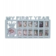 Generic Acrylic Newborn Baby First Year Photo Frame (Multicolor)
